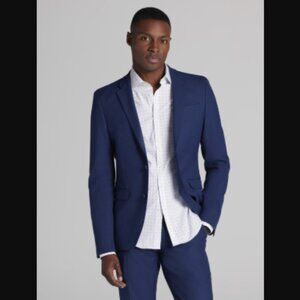 Egara Skinny Fit Suit Jacket Sport Coat Blazer Postman Blue Retail Price $209.99
